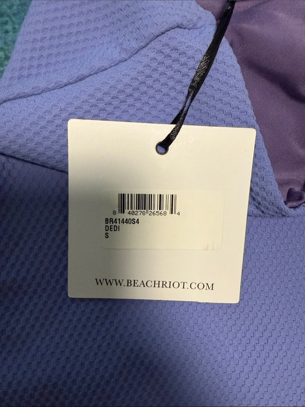 Beach Riot Lavender Textured One-Piece Swimsuit, size S and M - Picture 4 of 8